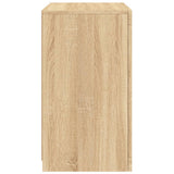 Side Cabinets with LED Lights 2 pcs Sonoma Oak Engineered Wood 836635