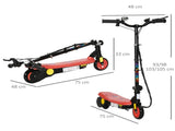 Foldable Electric Scooter, with LED Headlights, for Ages 7-14 Years, Red T3398P376750