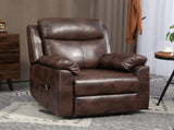 Faux Leather 70&deg Electric Riser Recliner Chair, Dark Brown T3398P343499