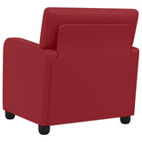 Armchair Wine Red Faux Leather 42043430