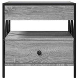 Coffee Table with Infinity LED Grey Sonoma 50x50x51 cm 847715
