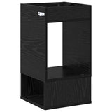 End Table 2 pcs Black Oak 30 x 30 x 56 cm Engineered Wood 890931