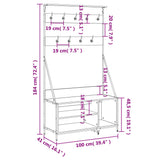 Clothes Rack with Shoe Storage Brown Oak 100x41x184 cm 837871
