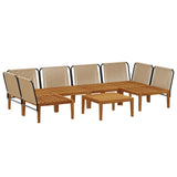 7 pcs Solid Acacia Wood & Rope Natural 3407785