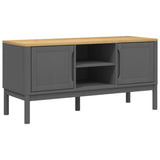 TV Cabinet FLORO Grey 114x43x55 cm Solid Pine Wood 374016