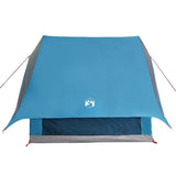 Family Tent with Roof Blue and Grey 220 x 220 x 184 cm 4100674