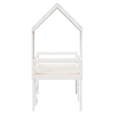High Sleeper Bed without Mattress White 80x200 cm Solid Wood Pine 3282011