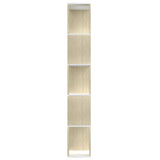 ZNTS Book Cabinet/Room Divider White and Sonoma Oak 80x24x159 cm Engineered Wood 800104