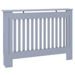 Radiator Cover 2 pcs Grey 112x19x81.5cm Engineered Wood 3403228