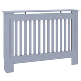 Radiator Cover 2 pcs Grey 112x19x81.5cm Engineered Wood 3403228