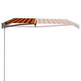 Manual Retractable Awning 450x300 cm Orange and Brown 3051219