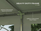 4m x 4m Marquee Party Tent, Heavy Duty Wedding Canopy with Sidewalls, Doors, Windows, Galvanised T3398P314774