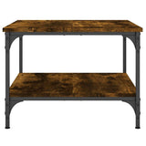 Coffee Table Smoked Oak 55x55x40 cm Engineered Wood 832830