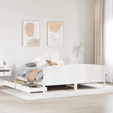 Bed Frame without Mattress White 160x200 cm Solid Wood Pine 3301783
