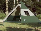 Camping Tent Tipi 7-Person Green Waterproof 94427