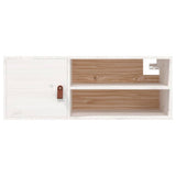 Wall Cabinet White 80x30x30 cm Solid Wood Pine 818387