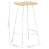 Bar Stools 4 pcs Solid Mango Wood 320650
