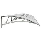 Door Canopy Grey and Transparent 400x75 cm Polycarbonate 153598