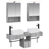 Bathroom Cabinet Set 5 pcs Grey Sonoma 50 x 14.5 x 70 cm 3406324