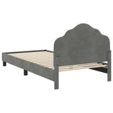 Children's Bed Frame with Headboard Dark Grey 90 x 200 cm 42010958