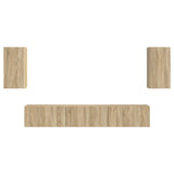 TV Cabinet Set Wall-mounted 5 pcs Sonoma Oak Engineered Wood 3409071