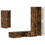 TV Cabinet Set FLORIN 3 pcs Smoked Oak Engineered Wood 3397949