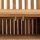 Garden Storage Bench Brown 180 x 60 x 90 cm Solid teak wood 42001961