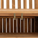Garden Bench with Storage 150 x 60 x 90 cm Solid Teak Wood 42001960
