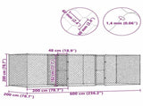 Dog Cage Silver 600 x 200 x 200 cm Galvanised Steel 3368312