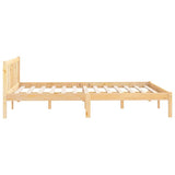 810092 Bed Frame without Mattress Solid Wood 160x200 cm