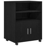 Cabinet with Shelf with Wheel Black Oak 60 x 48 x 74.5 cm 869242