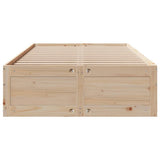 Bed Frame without Mattress with Drawers 120x200 cm Solid Wood Pine 3308807