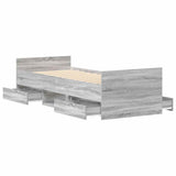Bed Frame without Mattress Grey Sonoma 75x190 cm Small Single 3203822