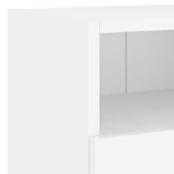 4 Piece TV Wall Units White Engineered Wood 3216500