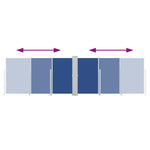 Retractable Side Awning Blue 160x600 cm 48464