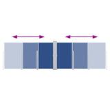 Retractable Side Awning Blue 160x600 cm 48464