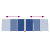 Retractable Side Awning Blue 160x600 cm 48464