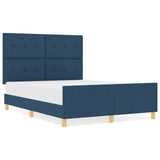 ZNTS Bed Frame Blue 140x190 cm Fabric 3344731