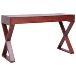 ZNTS Computer Desk Brown 115x47x77 cm Solid Mahogany Wood 337082