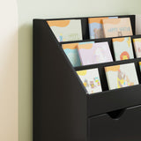 Kids Bookshelf Black 60 x 29.5 x 69 cm Engineered Wood 892390