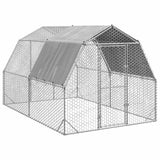 Chicken Run with Roof 2.5x4x2.25 m Galvanised Steel 3328526