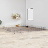 52-Panel Pet Cage with Door Black 35x35 cm Steel 3114029