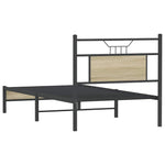 Bed Frame without Mattress Sonoma Oak 80x200 cm Engineered Wood 4106935