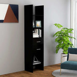 803417 Book Cabinet Black 40x35x180 cm Engineered Wood