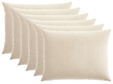 Cushion Cover 6 pcs HEERLEN Cream 65 x 65 cm Chenille Fabric 912986