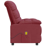 Massage Chair Wine Red Fabric 289809