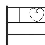 Metal Bed Frame without Mattress with Footboard Black 90x190cm 355473