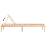 Sun Lounger 199.5x60x74 cm Solid Wood Pine 825065