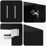 Storage Cabinet 3 pcs Black Oak 3365637