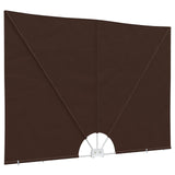 Balcony Privacy Screen 240 x 160 cm Polyester Rectangular Brown 42037149